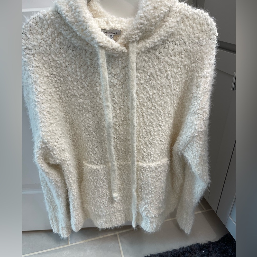 White Birch Premium Cream Heavyweight Fuzzy Hoodie